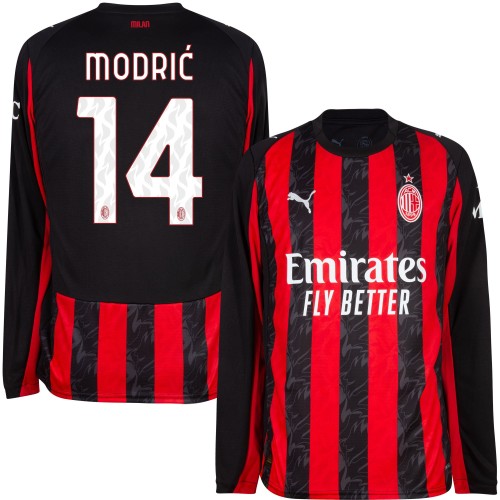 AC Milan Hemmatröja Modrić 14 2025–2026 Långärmad AC Milan Hemmatröja Modrić 14 2025–2026 Långärmad